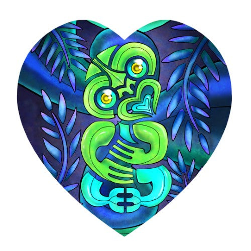 Sophie Blokker Kiwiana Ceramic Heart Wall Hanging - Tiki