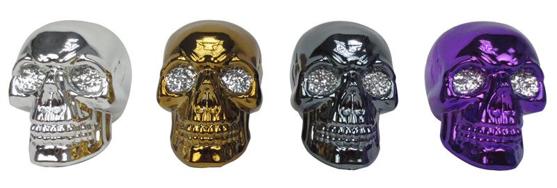 Halloween Foil Skull - Colour (Set Of 3 Assorted)