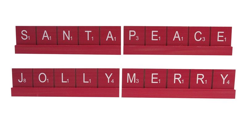 Table Deco Scrabble Sign (Set Of 3 Assorted)
