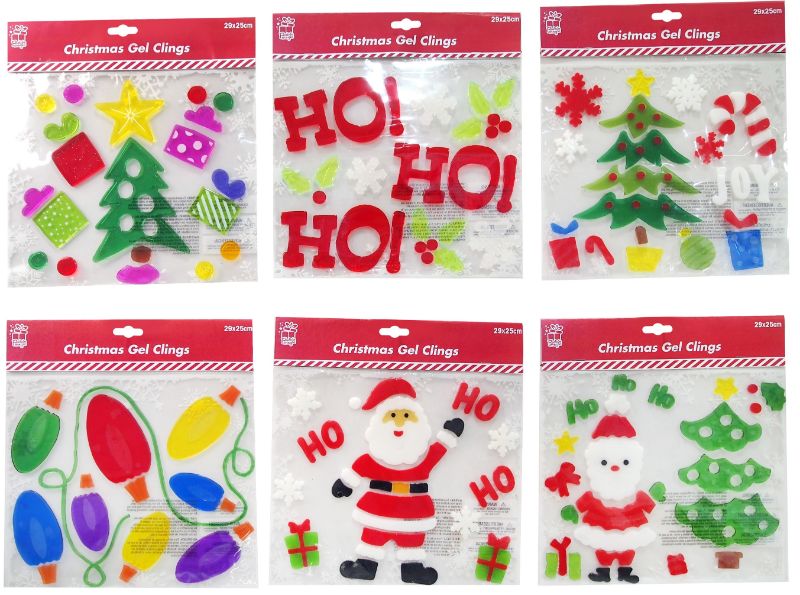 Gel Window Cling On (6 Assorted Packs)