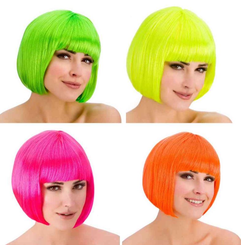 Neon Short Wig - Adults (Assorted)