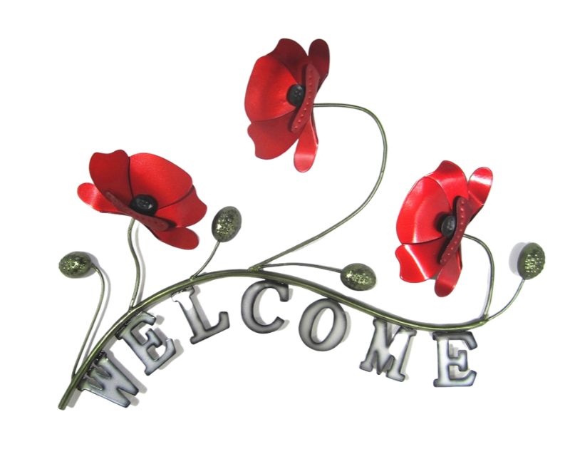 Poppies - Welcome Sign - New Material