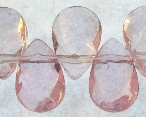 Beads - 6x9mm 61pcs Faceted Teardrop PINK