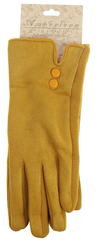 Gloves - 2 Button Half Suede Mustard (2 Pairs)