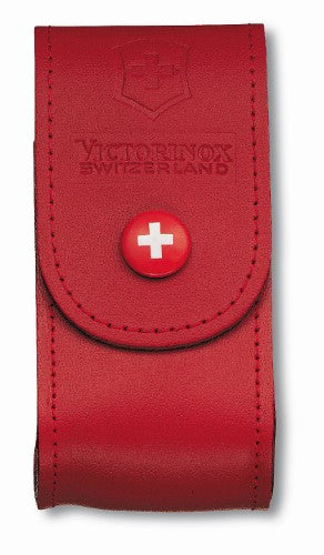 Leather Belt Pouch - VICTORINOX SAK (Red)