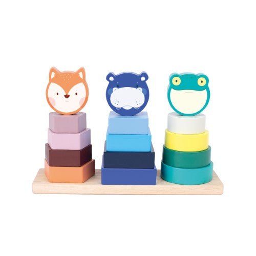 Milan Wooden Educational Toy Animal Towers
