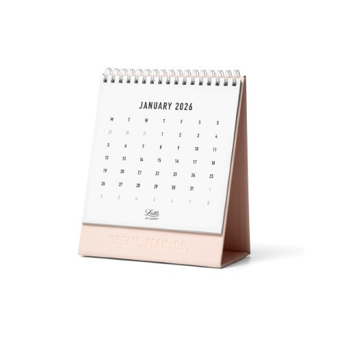 Letts of London Desk Calendar Conscious 150x180mm Rosewater 2026