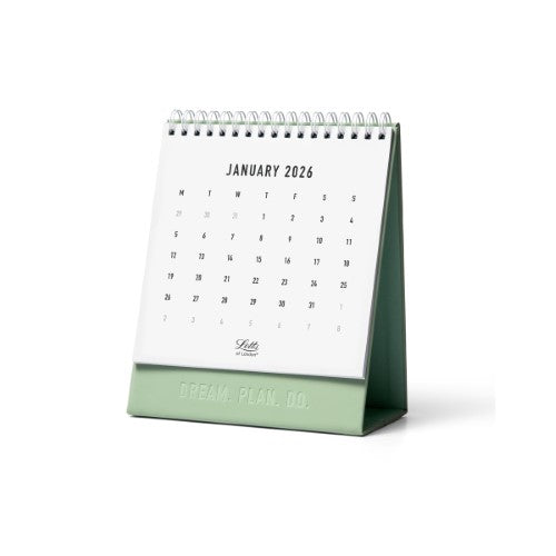 Letts of London Desk Calendar Conscious 150x180mm Sage 2026