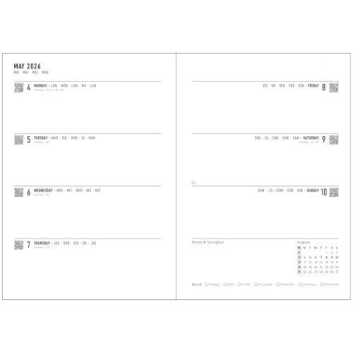 Letts of London Diary Gradient A5 WTV Rose 2026