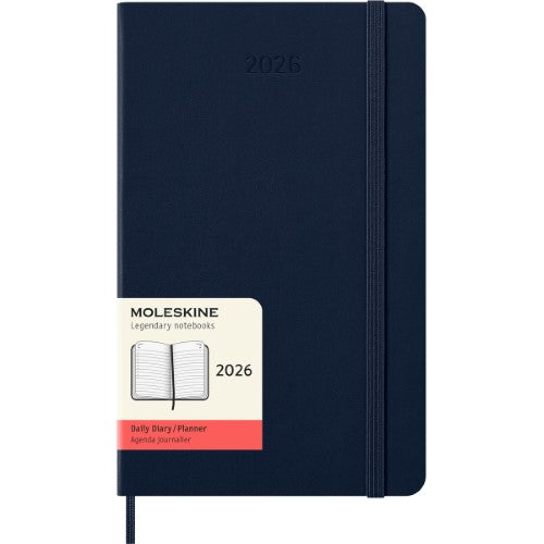 Moleskine Diary 12 Month Daily HC Large Sapphire Blue 2026
