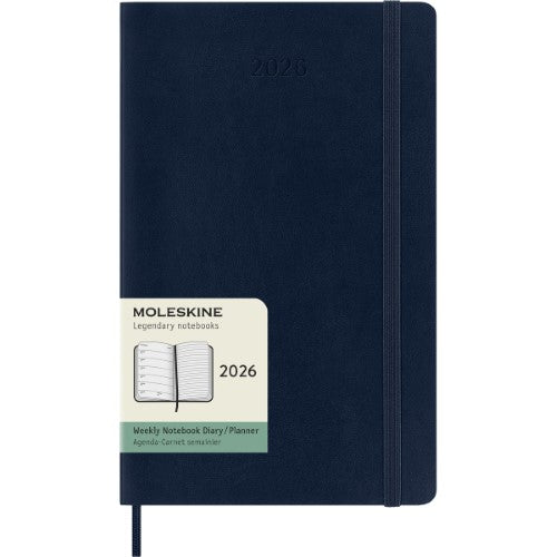 Moleskine Diary 12 Month Weekly + Notes SC Large Sapphire Blue 2026