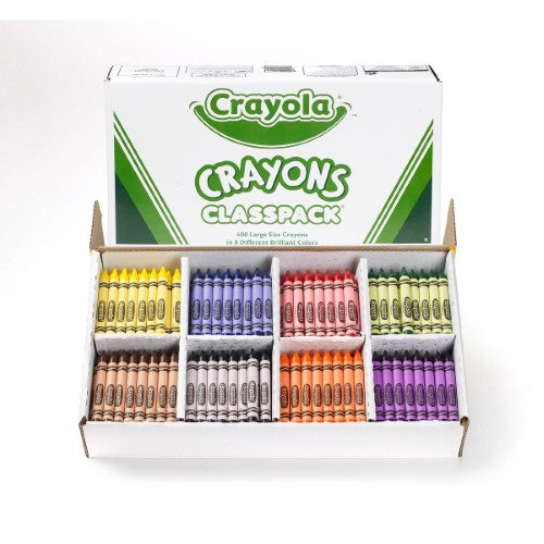 Crayola Large Crayon Classpack 400 Pieces White Box