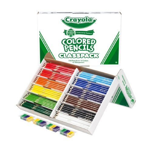 Crayola Colored Pencil Classpack 240 Pieces White Box