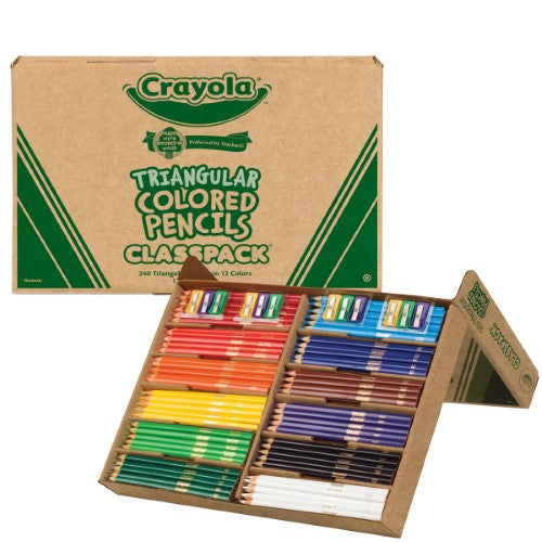 Crayola Triangular Colored Pencil Classpack 240 Pieces White Box