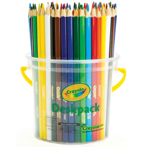 Crayola Triangular Colored Pencil Desk Pack 48 Pieces Tub