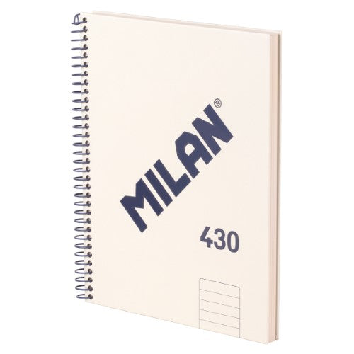 Milan Notebook Spiral Hardcover A5 80 Leaf 1918 Series Beige