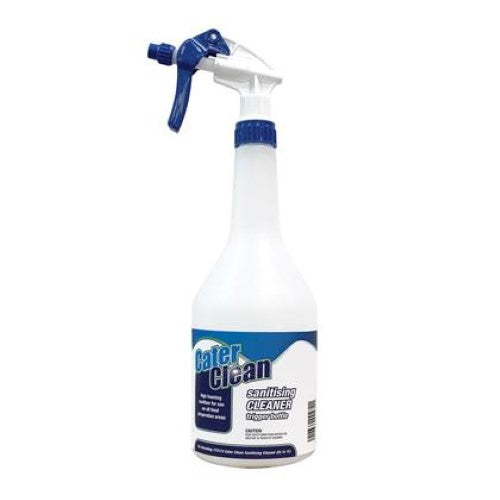 Cater Clean Bottle Spray & Trigger Labelled Sanitising Cleaner - 1L
