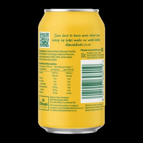 Dilmah Iced Tea Lemon Can  - 12X330ML