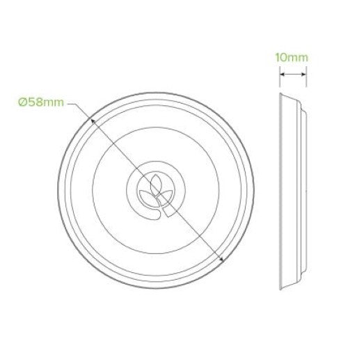 Biopak Lid Sauce Cup Biocane 30ml Natural - 125PC