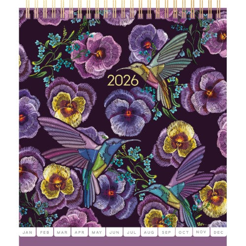 Collins Desk Calendar Beautiful Blooms 2026