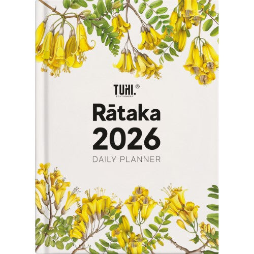 Tuhi Diary B51 Day Per Page Rataka Kowhai Flower 2026