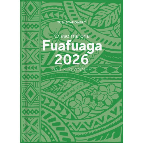 Tuhi Diary B51 Day Per Page Samoan Green 2026