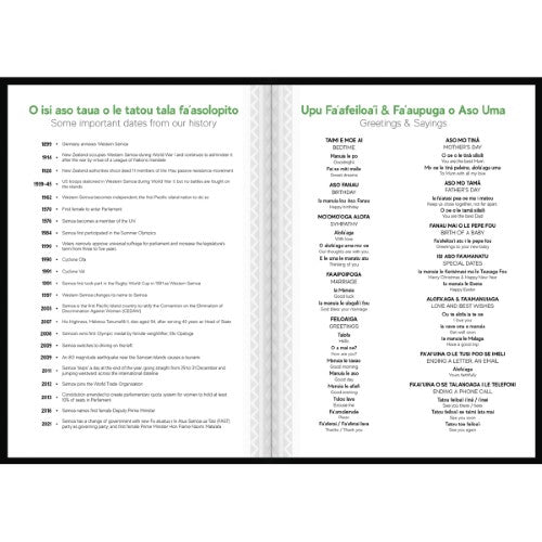 Tuhi Diary A51 Day Per Page Samoan Black 2026