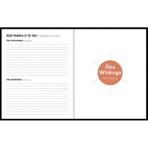 Tuhi Diary Month To View Planner Mahere a marama Rangi 2026