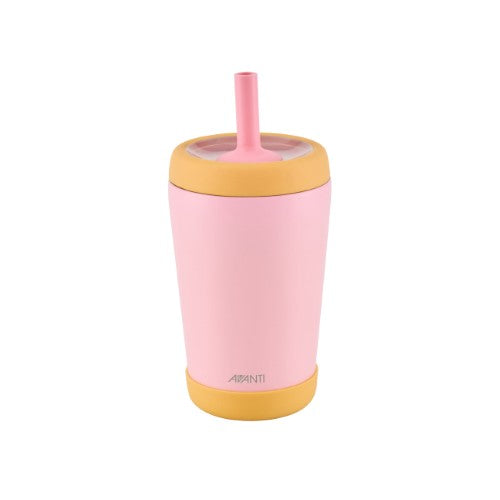 Insulated Tumbler with Bumber - AVANTI YumYum 350ml (Pink/Yellow)