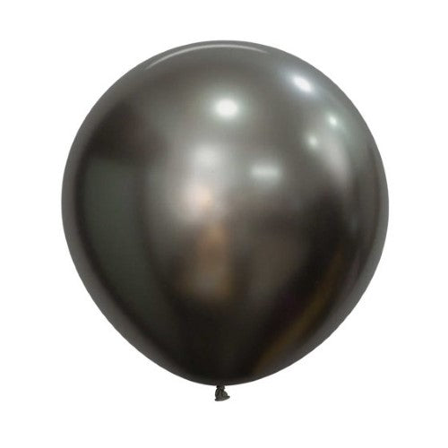 Sempertex 60cm Silk Midnight Grey Latex Balloons 880, 3PK - (Pack of 3 )