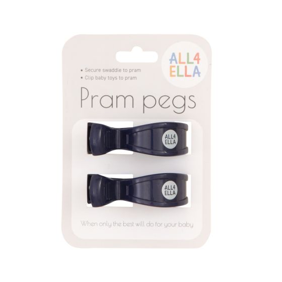Pram Peg 2pk - Navy - All4Ella