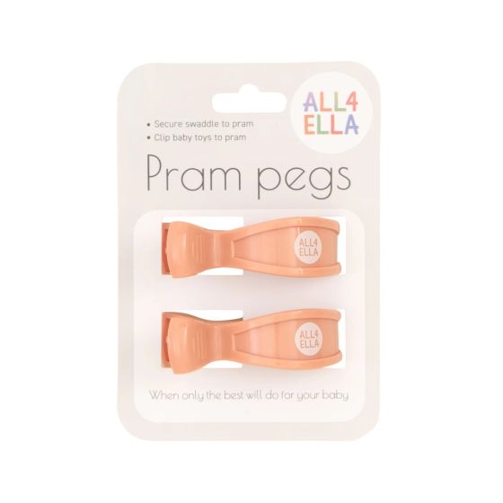 Pram Peg 2pk - Peach - All4Ella
