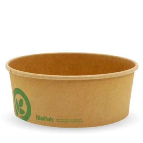Biopak Bowl Paper Brown Wide PLA Lined 1300ml - 50PC