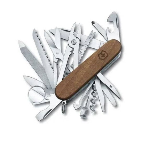 Swiss Pocket Knife - VICTORINOX SAK Swiss Champ Wood (Brown)