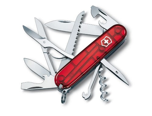 Swiss Pocket Knife - VICTORINOX SAK Huntsman (Red Translucent)