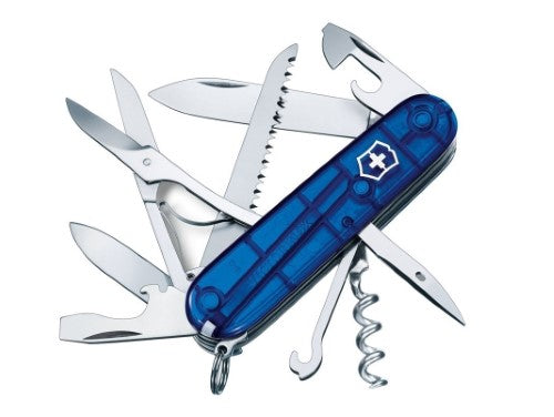 Swiss Pocket Knife - VICTORINOX SAK Huntsman (Blue Translucent)