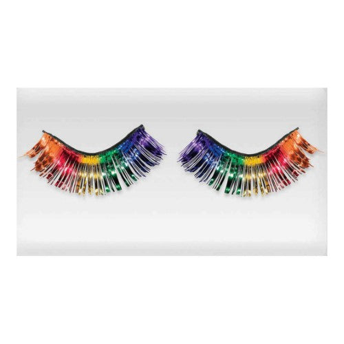 Costume Accessory - Team Spirit Tinsel Eyelashes Rainbow 14+