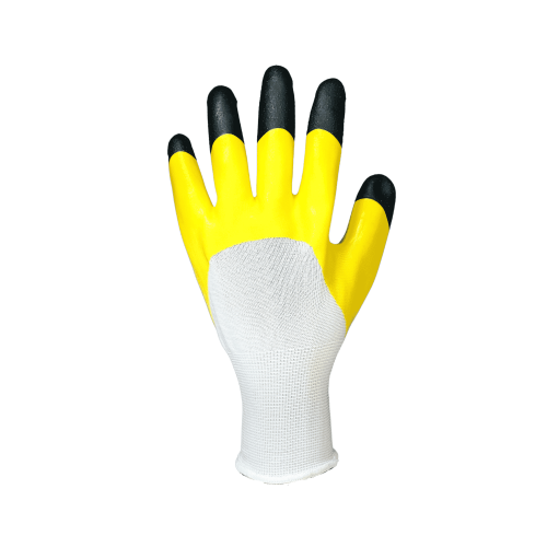 Omni Garden Essentials Dig Deep Rubber Glove Yellow And Black - Med