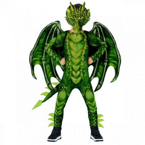 Costume Green Dragon Jumpsuit Child's 7-9 Years