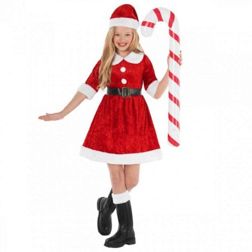 Costume Miss Santa Claus Dress Child's 4-6 Years