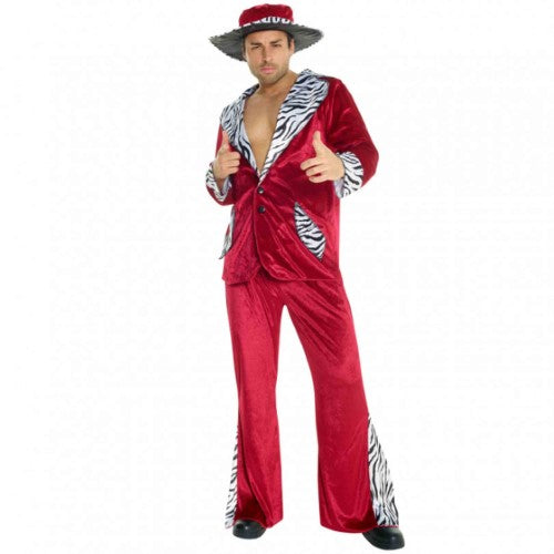 Costume Burgundy Pimp Daddy Men's Large