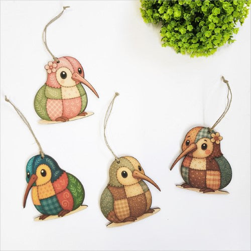 Pop Out Ornament - Quilted Baby Kiwis Set (21 x 29.5 x 0.3cm)