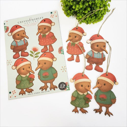 Pop Out Ornament - Kiwi Xmas Set (21 x 29.5 x 0.3cm)