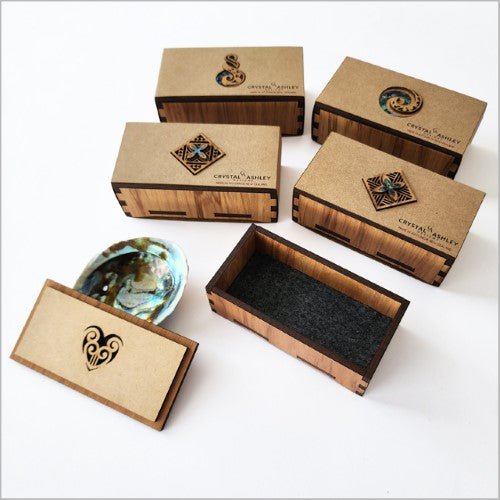 Small Rectangle Trinket Box - Relief Koru (5.4 x 10.8 x 3.8cm)