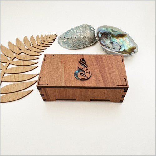 Small Rectangle Trinket Box - Relief Pikorua (5.4 x 10.8 x 3.8cm)