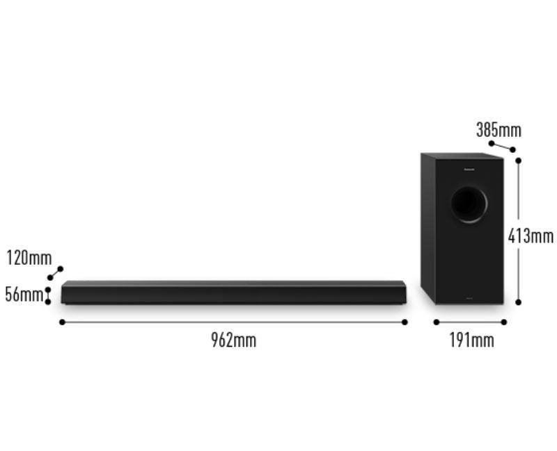 Panasonic Dolby Atmos Soundbar with Wireless Sub - 2.1ch 360w (Black)