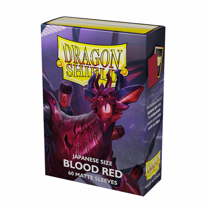 Dragon Shield: Japanese Size Sleeves - Matte - Blood Red