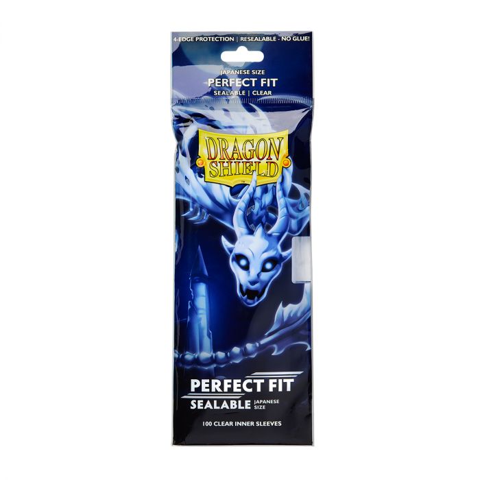 Dragon Shield: Perfect Fit Japanese Size Inner Sleeves - Sealable - Clear