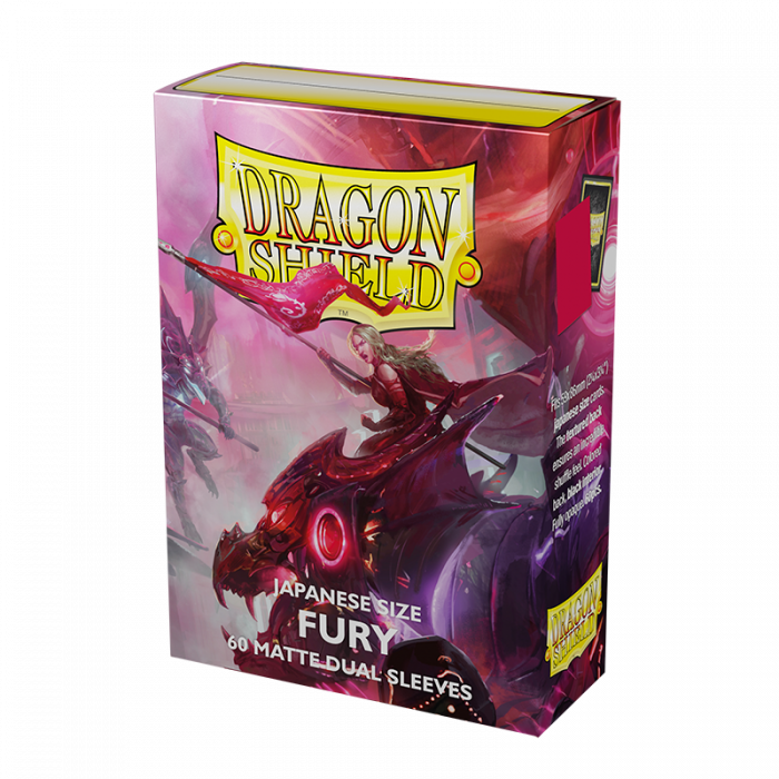 Dragon Shield: Japanese Size Sleeves - Matte Dual - Fury (Alaric, Crimson King)