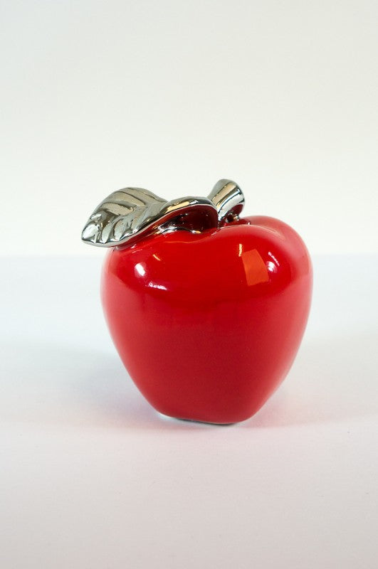 Red & Silver Apple - Ceramic